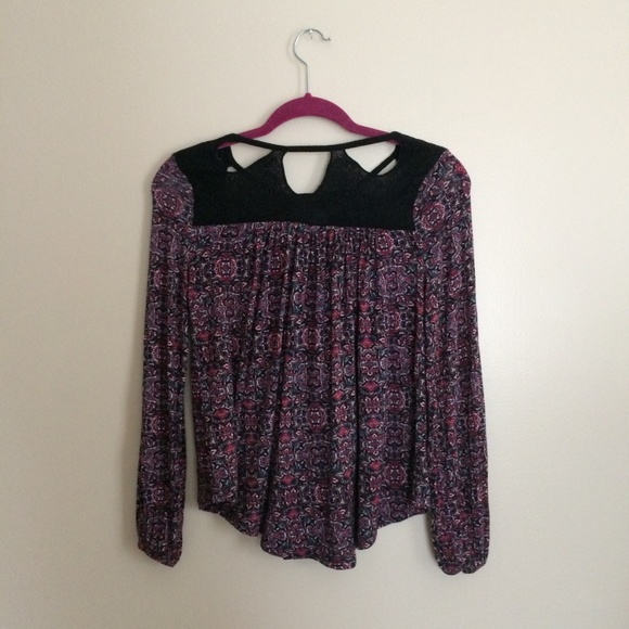 Jessica Simpson Lace Cutout Flowy Blouse - Picture 2 of 6